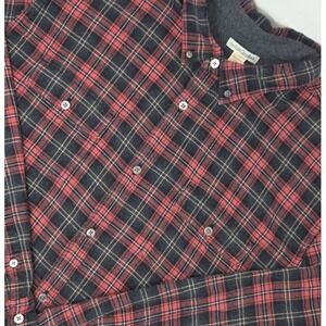 Carbon 2 Cobalt Lined Flannel Work Shirt Men's XL‎ Red Plaid 2 Pockets Button Up
